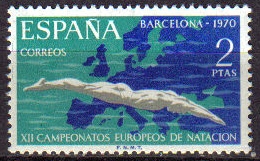 z vendido ESPAÑA 1970 1989 Sello Nuevo Campeonatos Europeos de natacion, saltos y waterpolo c/charnela Espana Spain Espagne Spagna Spanje Spanien 